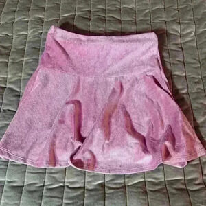 Knit works pink velvet skirt girls size 10-12